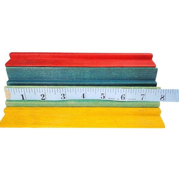 Vintage Parker Brothers Keyword Game Tile Holders Set Of 4 Wood Replacement 1953 - Picture 5 of 5